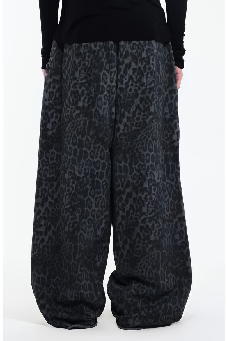Leopard Print Monster Sweatpants, Alternate, color, CHARCOAL
