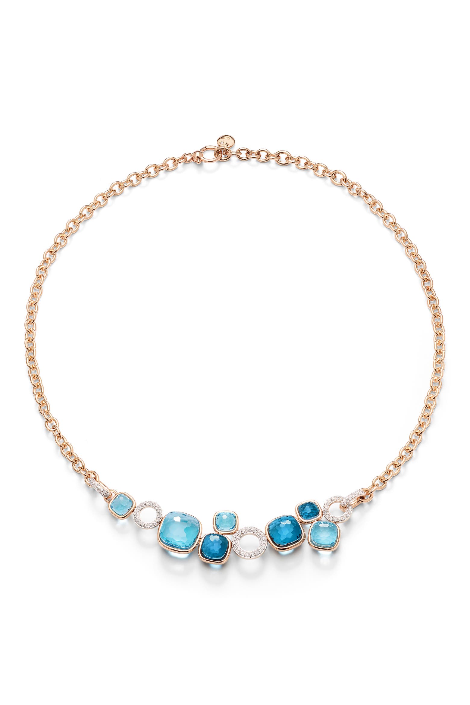 Pomellato Nudo Sky Blue Topaz & Diamond Pavé Necklace (Women) | Nordstrom