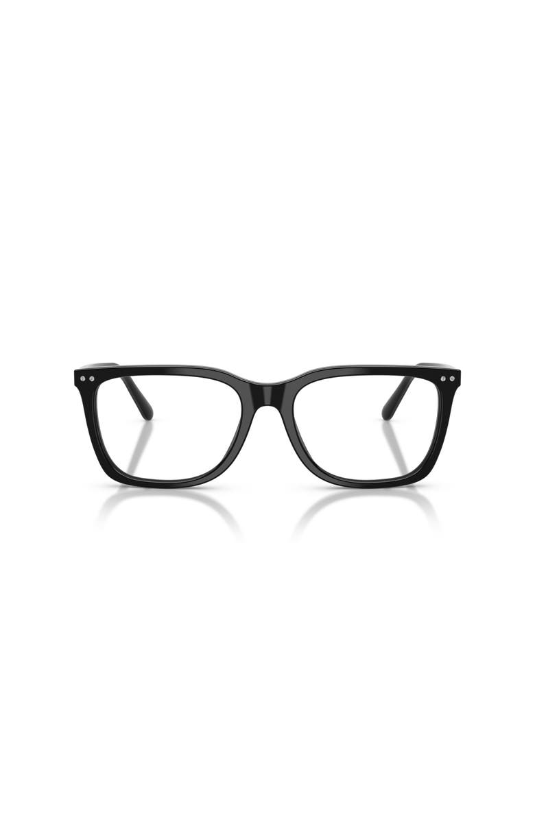 Ralph Lauren 57mm Rectangle optical glasses, Alternate, color, Black