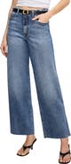 Good American Good Skate Ankle Wide Leg Jeans