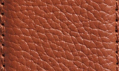 Nordstrom Cora Oval Buckle Leather Belt In Rust Bisque- Gold