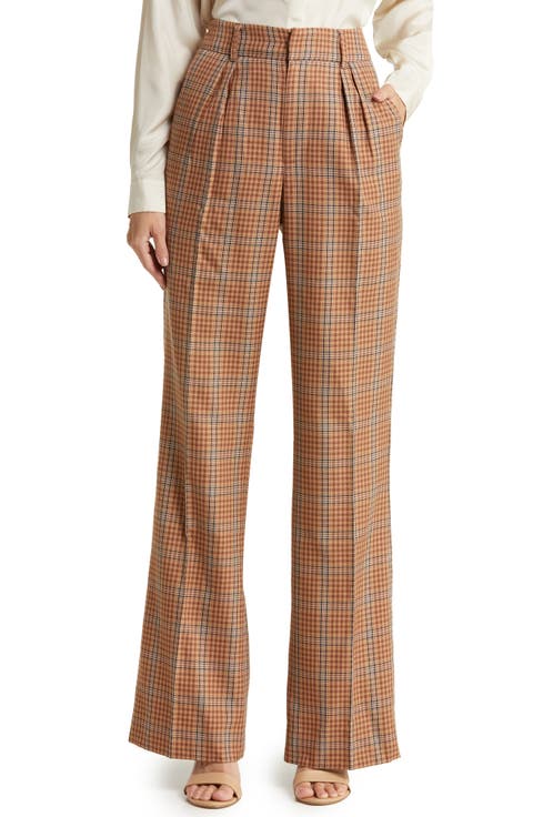 Avedon Plaid Wide Leg Trousers