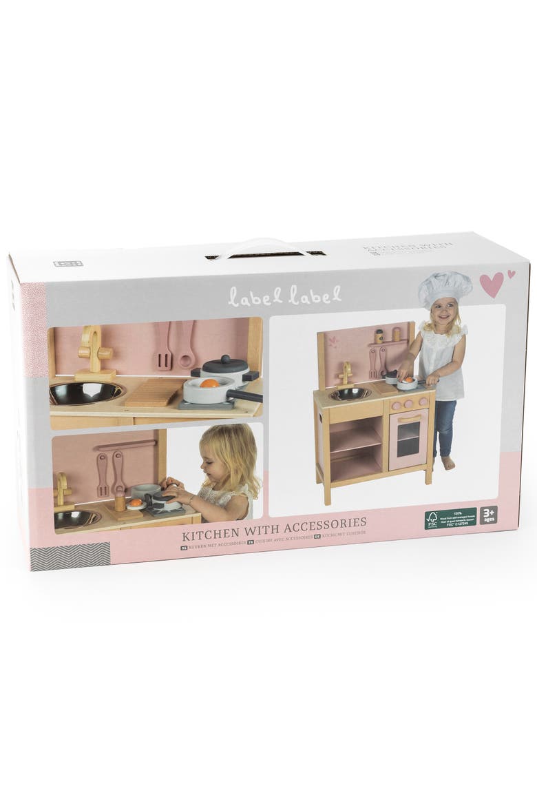 Wooden Kitchen Play Set, Ages 3+, Alternate, color, Multicolored