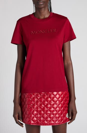 Moncler Logo Embroidered Cotton T-Shirt | Nordstrom