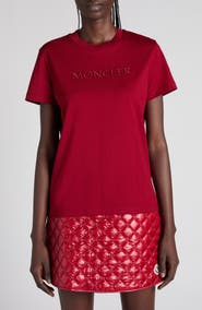 Moncler Logo Embroidered Cotton T-Shirt