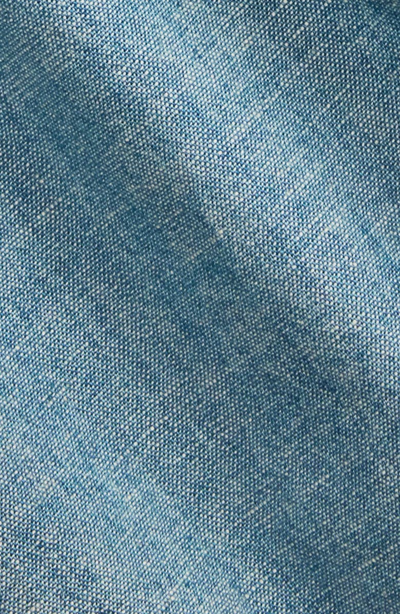 Ralph Lauren Chambray Button-Down Polo Romper, Alternate, color, Quincy Wash