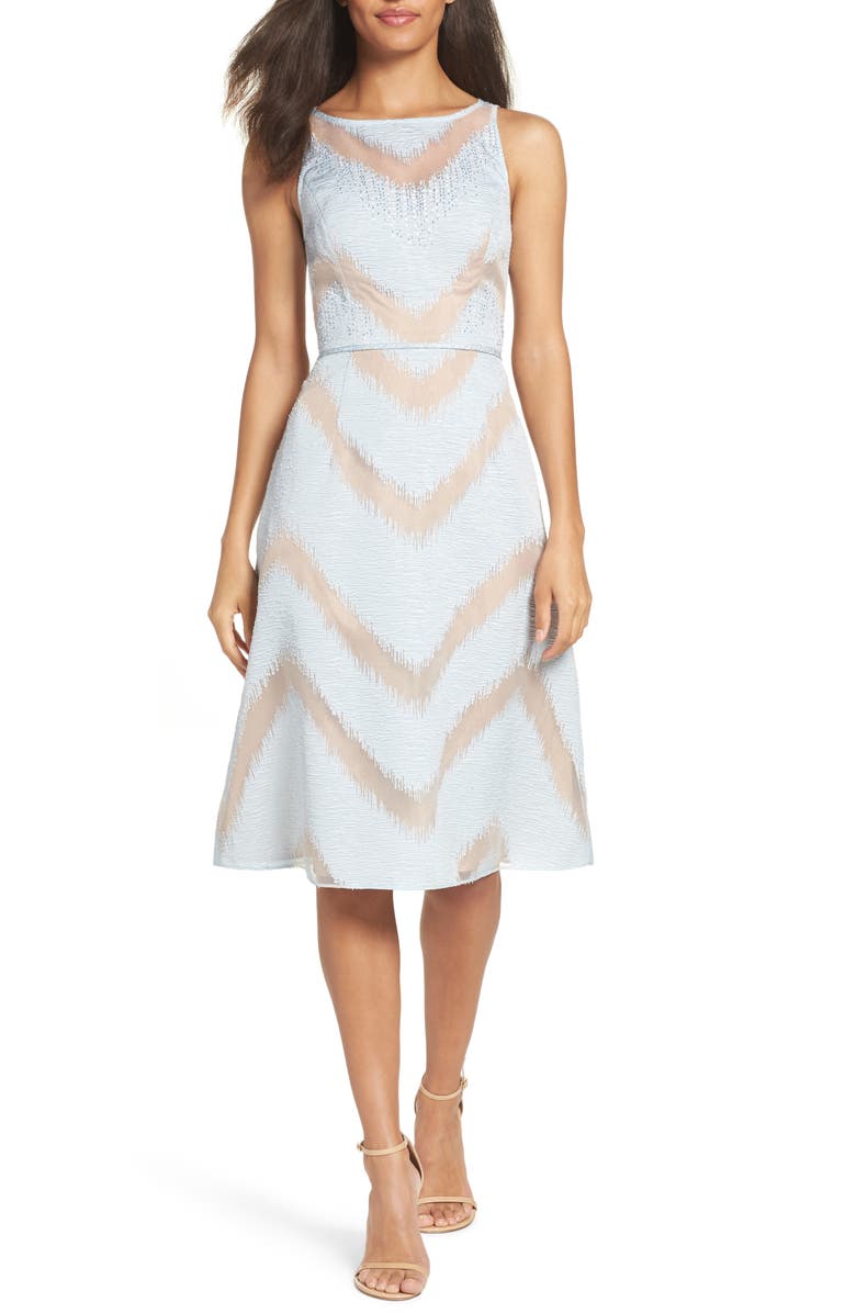 Adrianna Papell Jacquard Midi Dress, Main, color,
