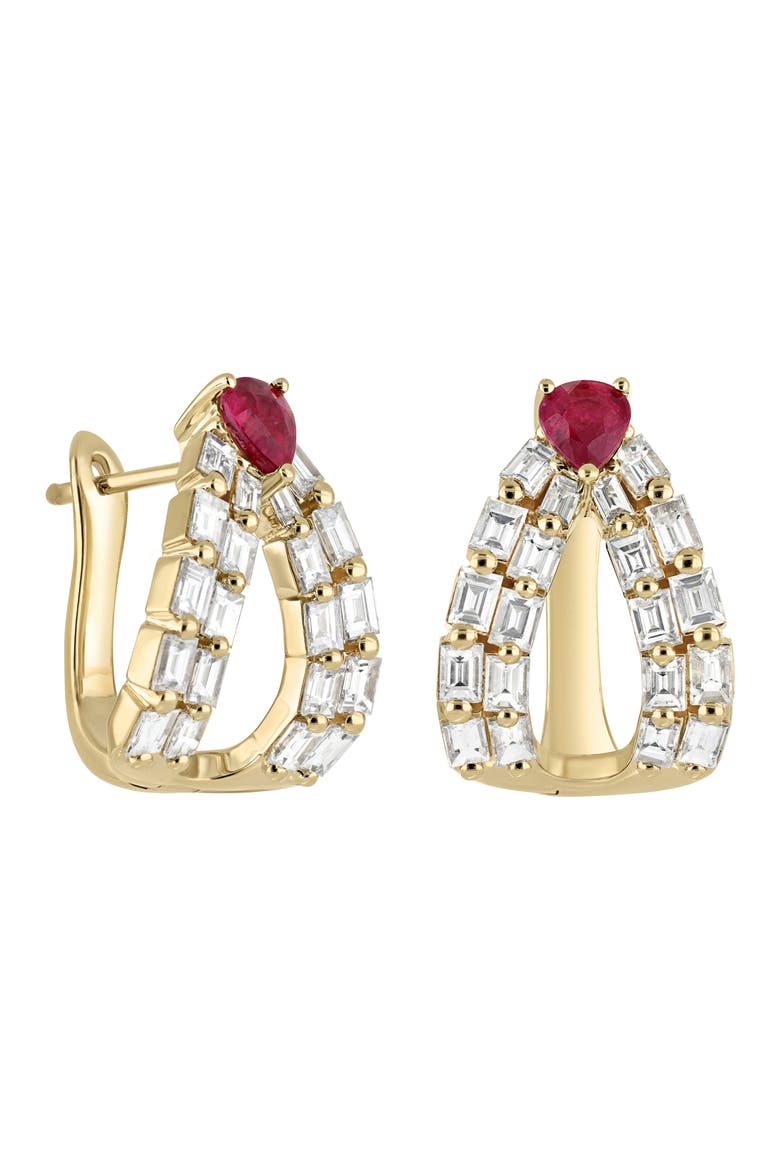 El Mar Ruby & Diamond Statement Earrings (Online Trunk Show), Main, color, YELLOW