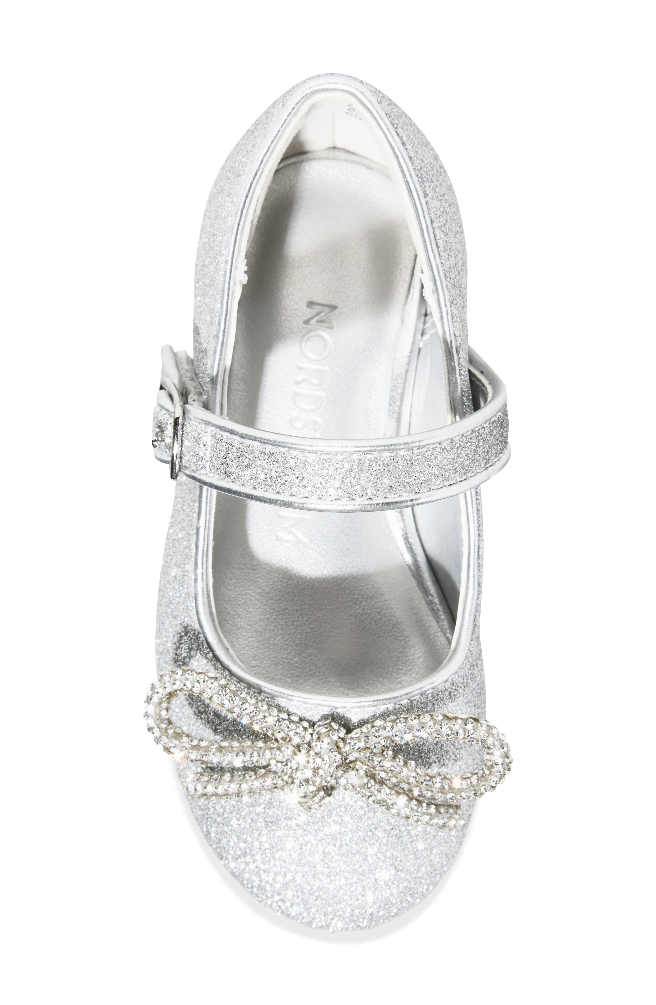 Kids' Lainee Mary Jane Flat, Alternate, color, SILVER GLITTER