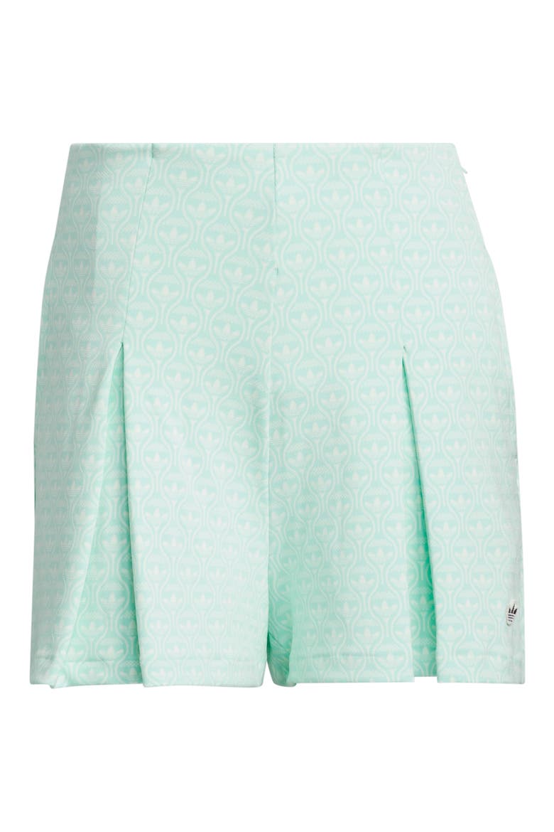 Allover Trefoil Skort, Alternate, color, CLEAR MINT/ CHALK WHITE