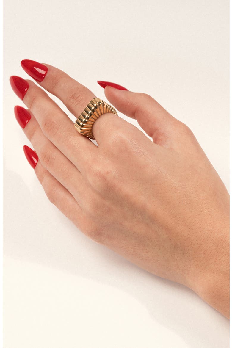 Gaia Signet Ring, Alternate, color, YELLOW GOLD