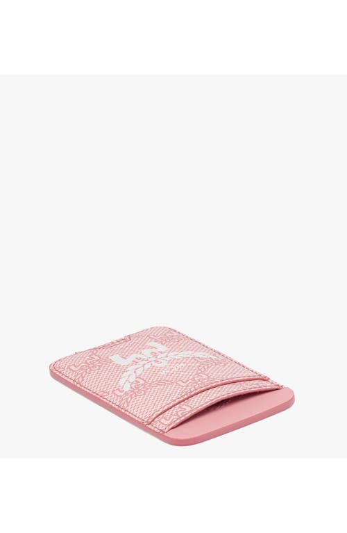 Mcm Himmel N/s Card Case In Silver Pink