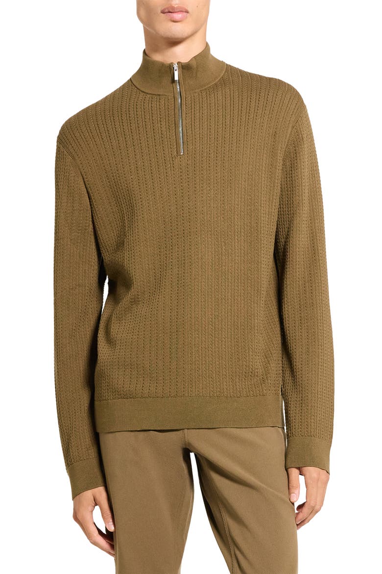 Walton Half Zip Sweater, Main, color, DUFFLE