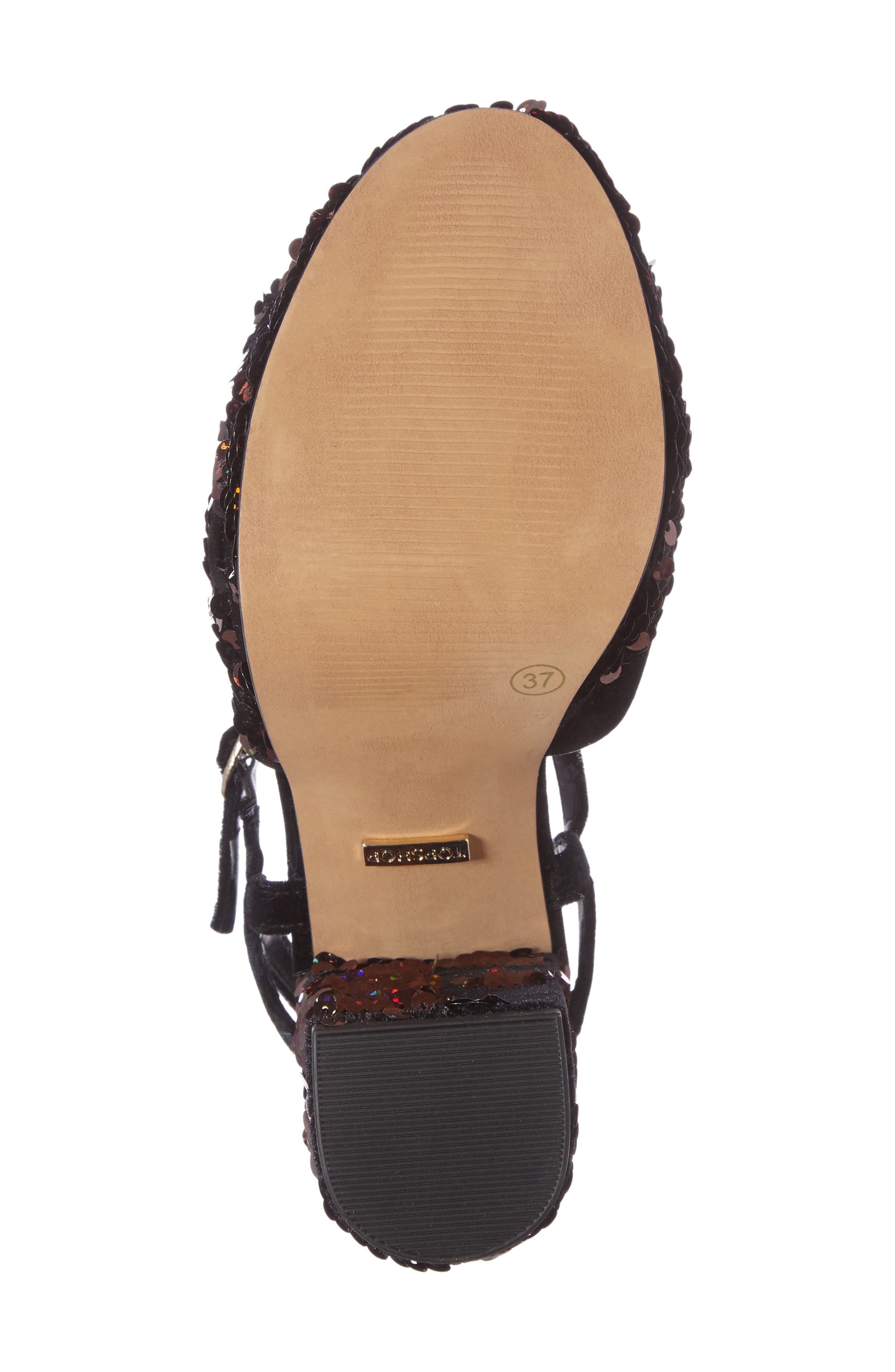 Topshop 'Leona' Print Platform Sandal, Alternate, color, 