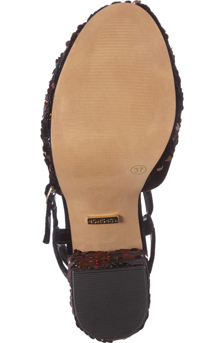 Topshop 'Leona' Print Platform Sandal, Alternate, color,