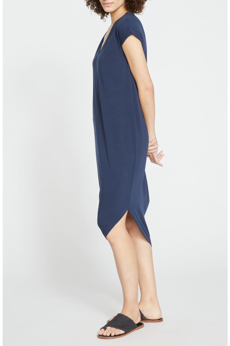 Geneva Asymmetric T-Shirt Dress, Alternate, color, MIDNIGHT