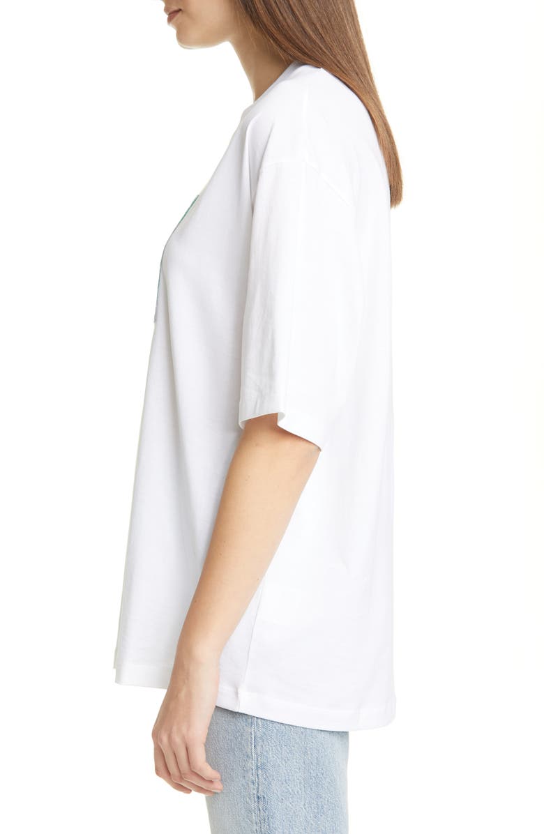 Acne Studios Erian Check Face Graphic Tee, Alternate, color, 