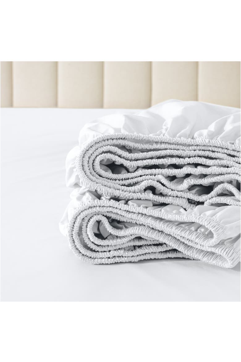 100% Organic Cotton Percale Cooling Sheet Set, Alternate, color, White