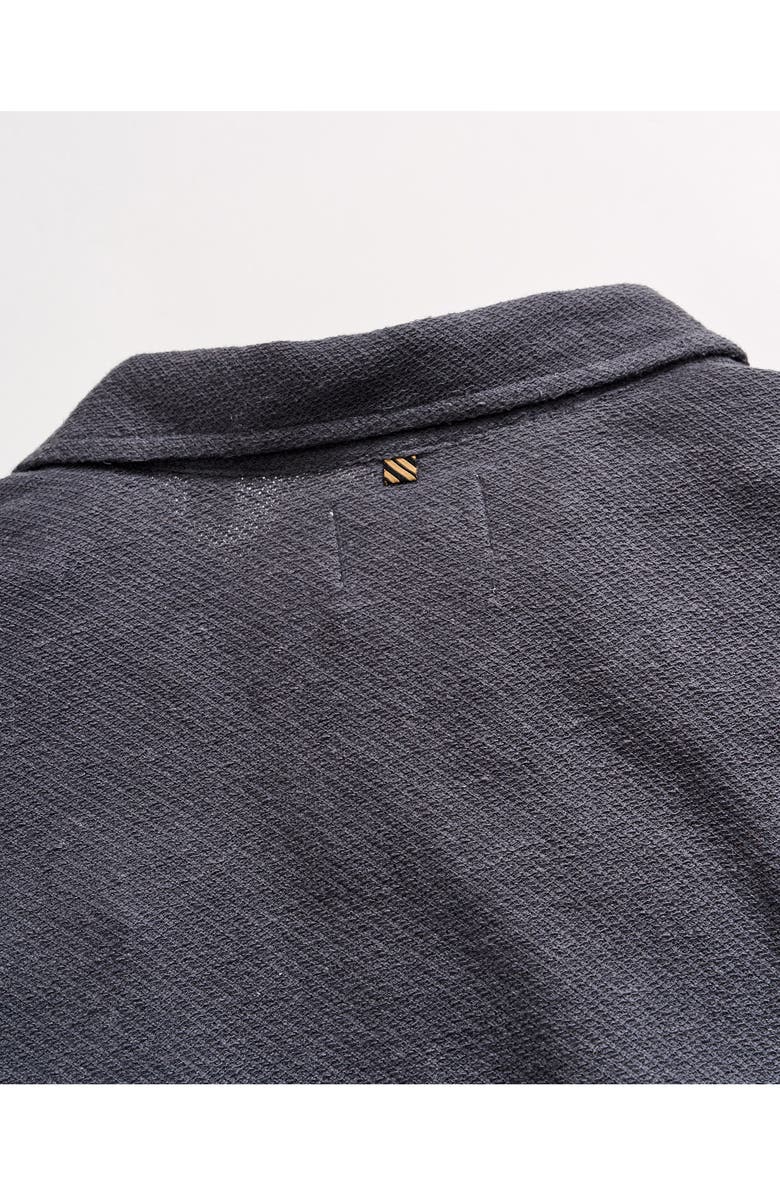 Billy Reid Hemp & Cotton Knit Polo, Alternate, color, Asphalt
