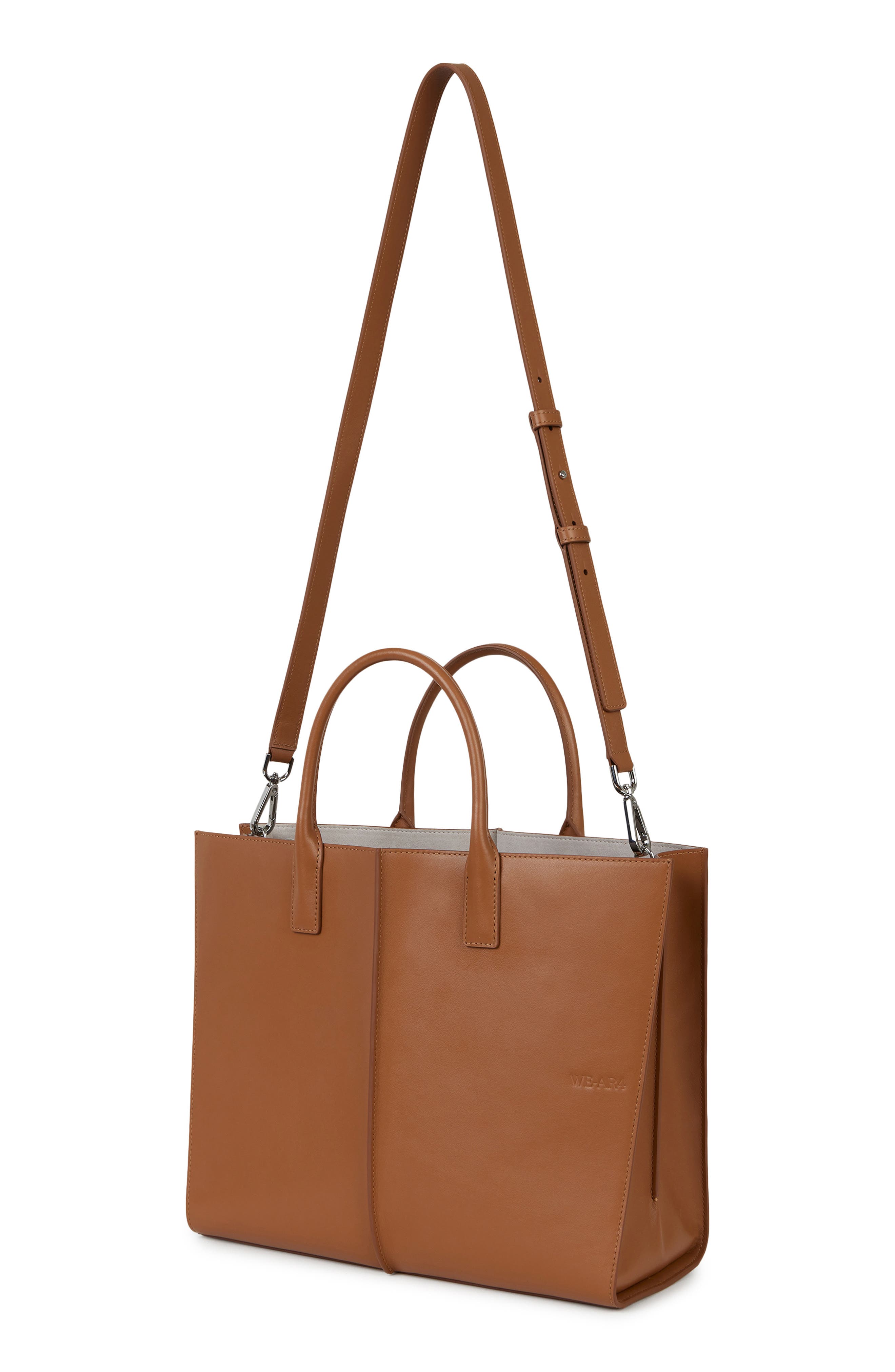 WE-AR4 The Industry Leather Tote, Alternate, color, Acorn