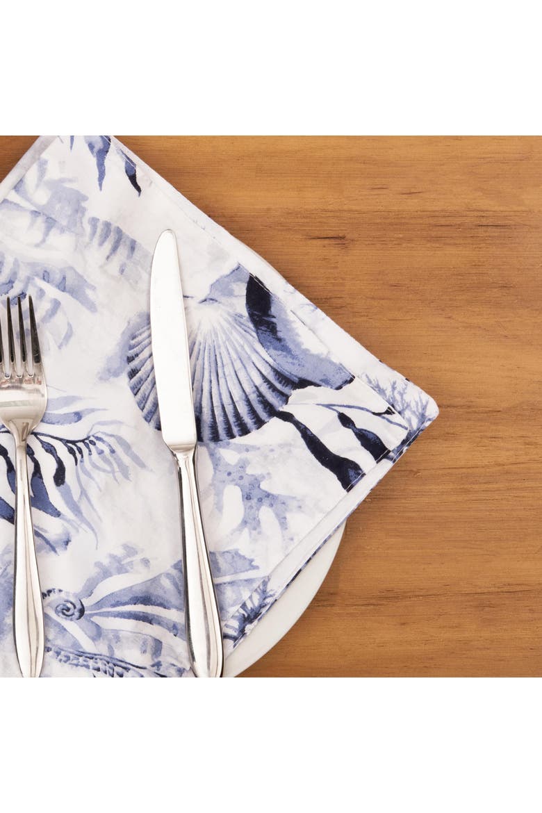 Midnight Lagoon Cloth Napkin, Alternate, color, Blue
