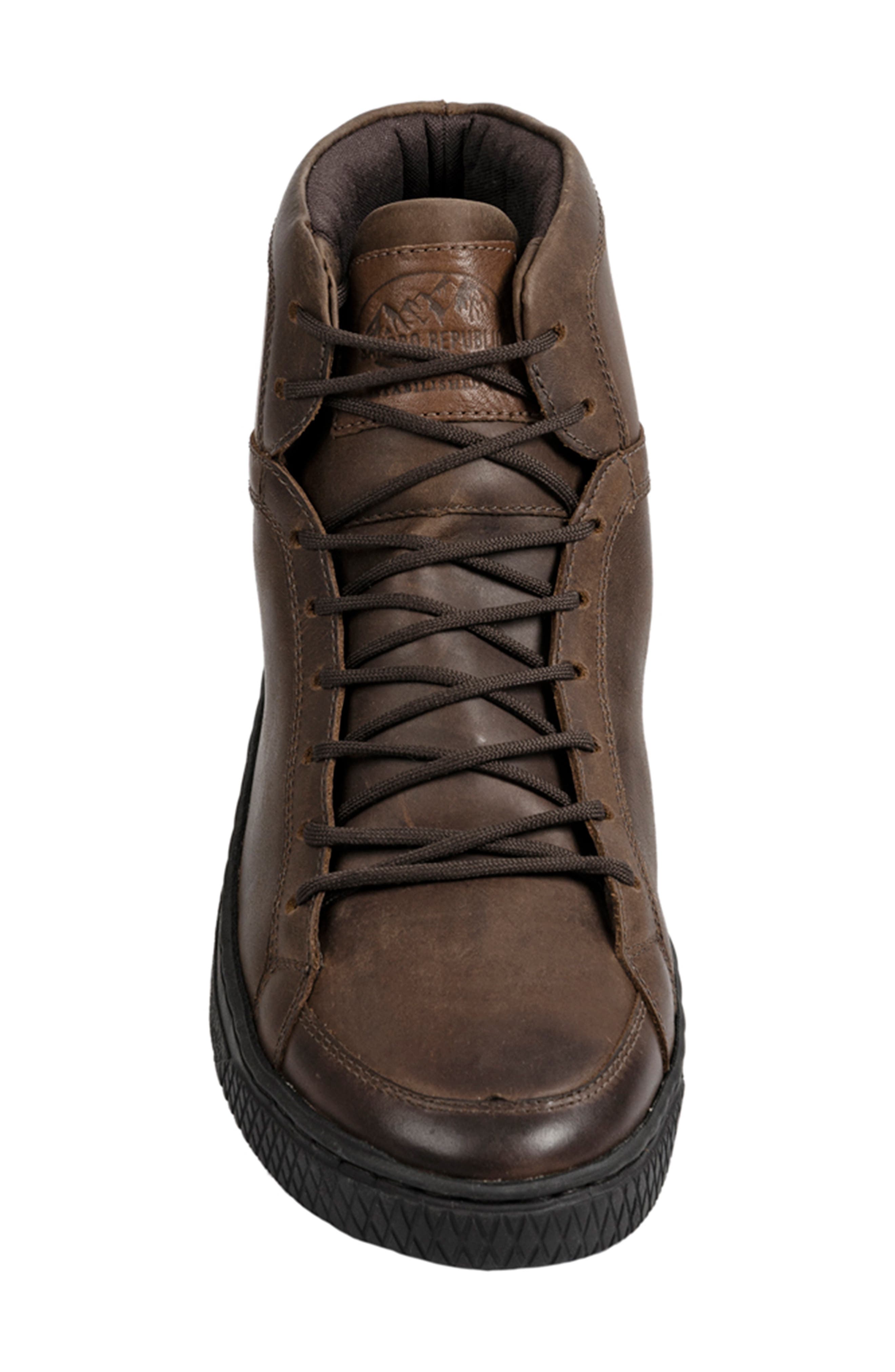 High Top Sneaker, Alternate, color, BROWN