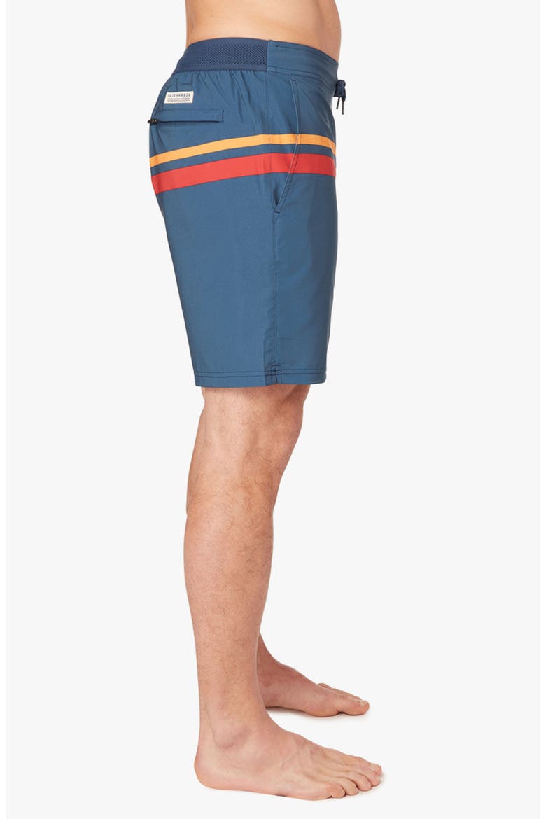 The Ozone Swim Trunks, Alternate, color, RED COMP STRIPE
