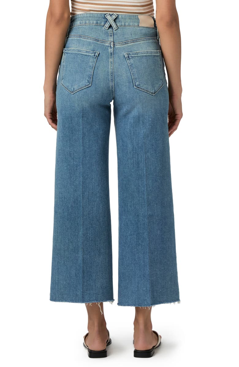 PAIGE Anessa Raw Hem High Waist Ankle Wide Leg Jeans, Alternate, color, Mana