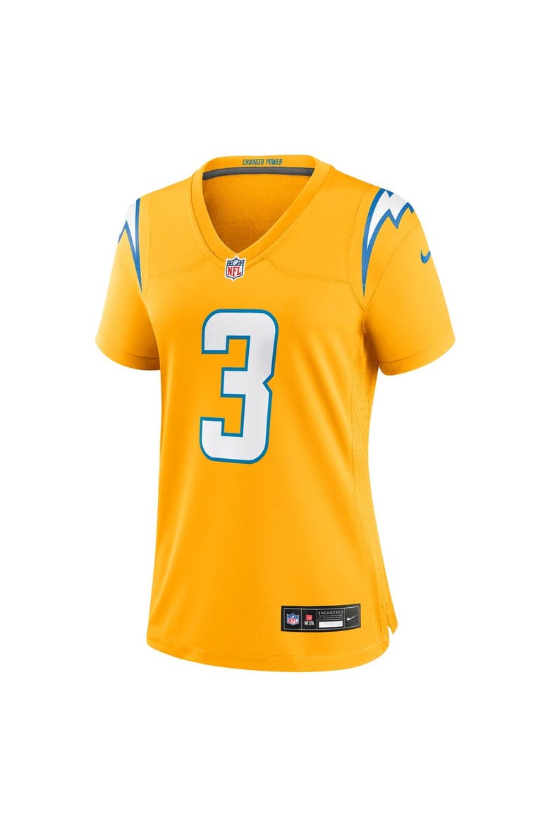 Women's Nike Derwin James Jr. Gold Los Angeles Chargers Alternate Charger Power Game Jersey, Alternate, color, Gold