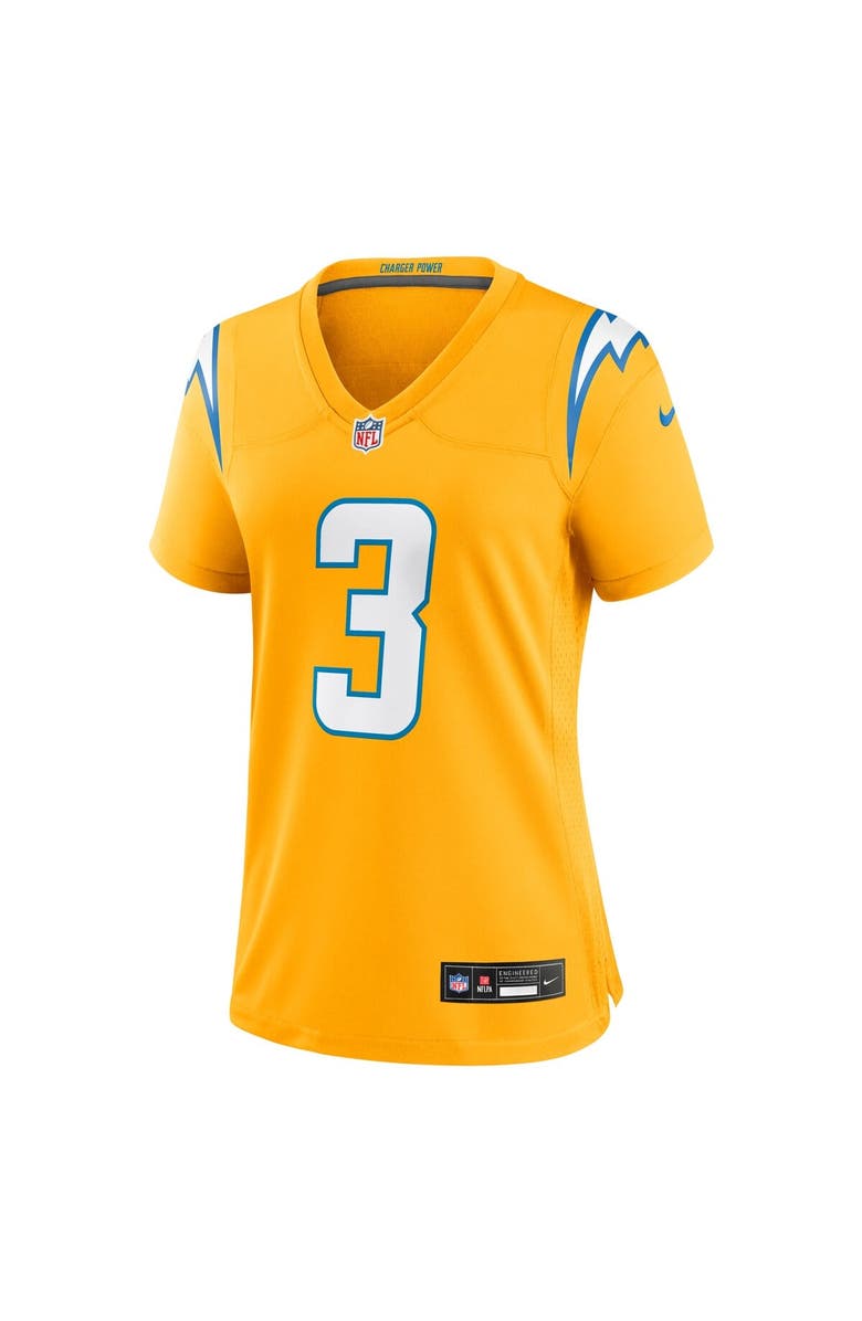 Nike Women's Nike Derwin James Jr. Gold Los Angeles Chargers Alternate Charger Power Game Jersey, Alternate, color, Gold