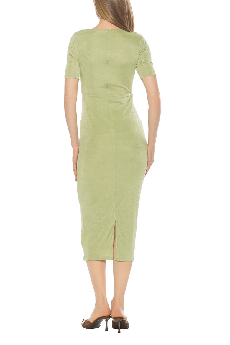 Thoren Drapped Dress, Alternate, color, SAGE