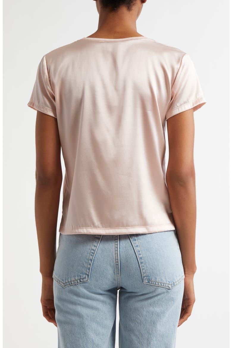 Stretch Silk T-Shirt, Alternate, color, OYSTER PINK
