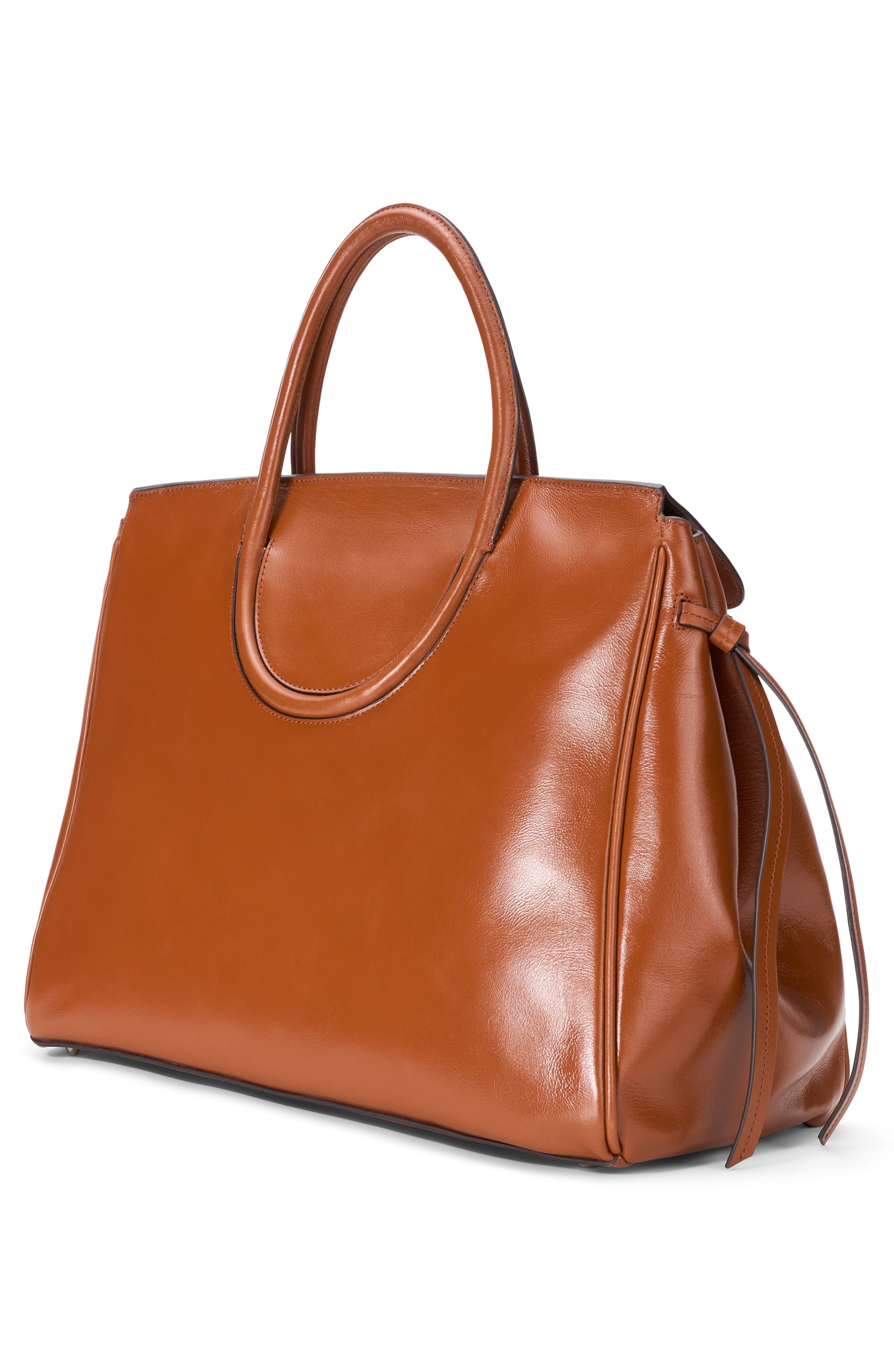 STAUD Maude Leather Carryall Bag, Alternate, color, Tabacco
