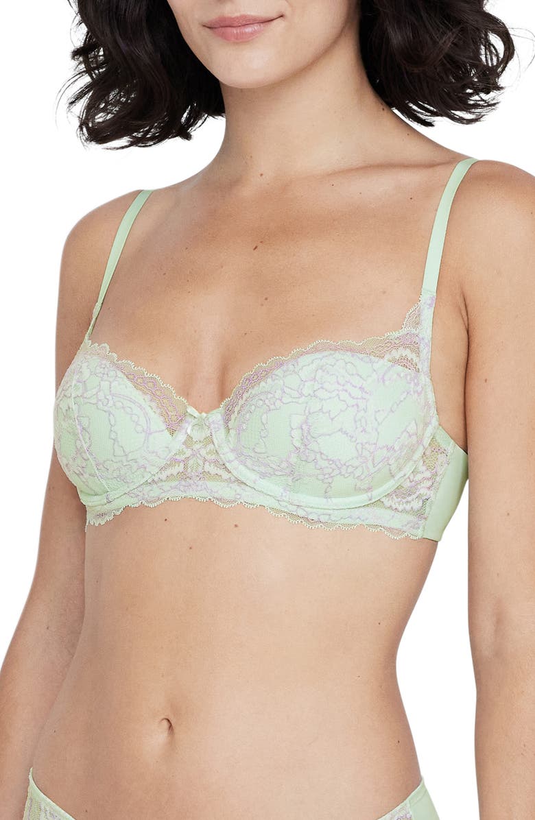 Skarlett Blue Minx Underwire Balconette T-Shirt Bra, Main, color, Blue/Orchd