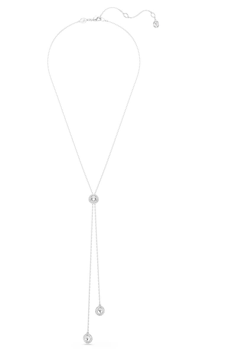 Swarovski Una Reversible Y-Pendant Necklace, Alternate, color, Rhodium/ Crystal