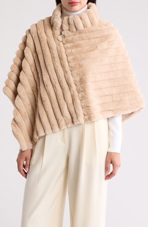 Faux Fur Poncho