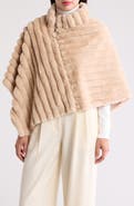La Fiorentina Faux Fur Poncho