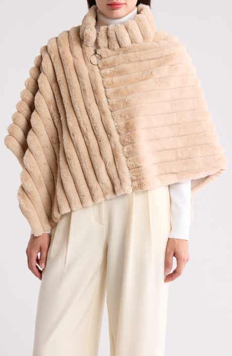 La Fiorentina Faux Fur Poncho