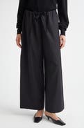 TOTEME Wide Leg Wool Drawstring Dinner Trousers