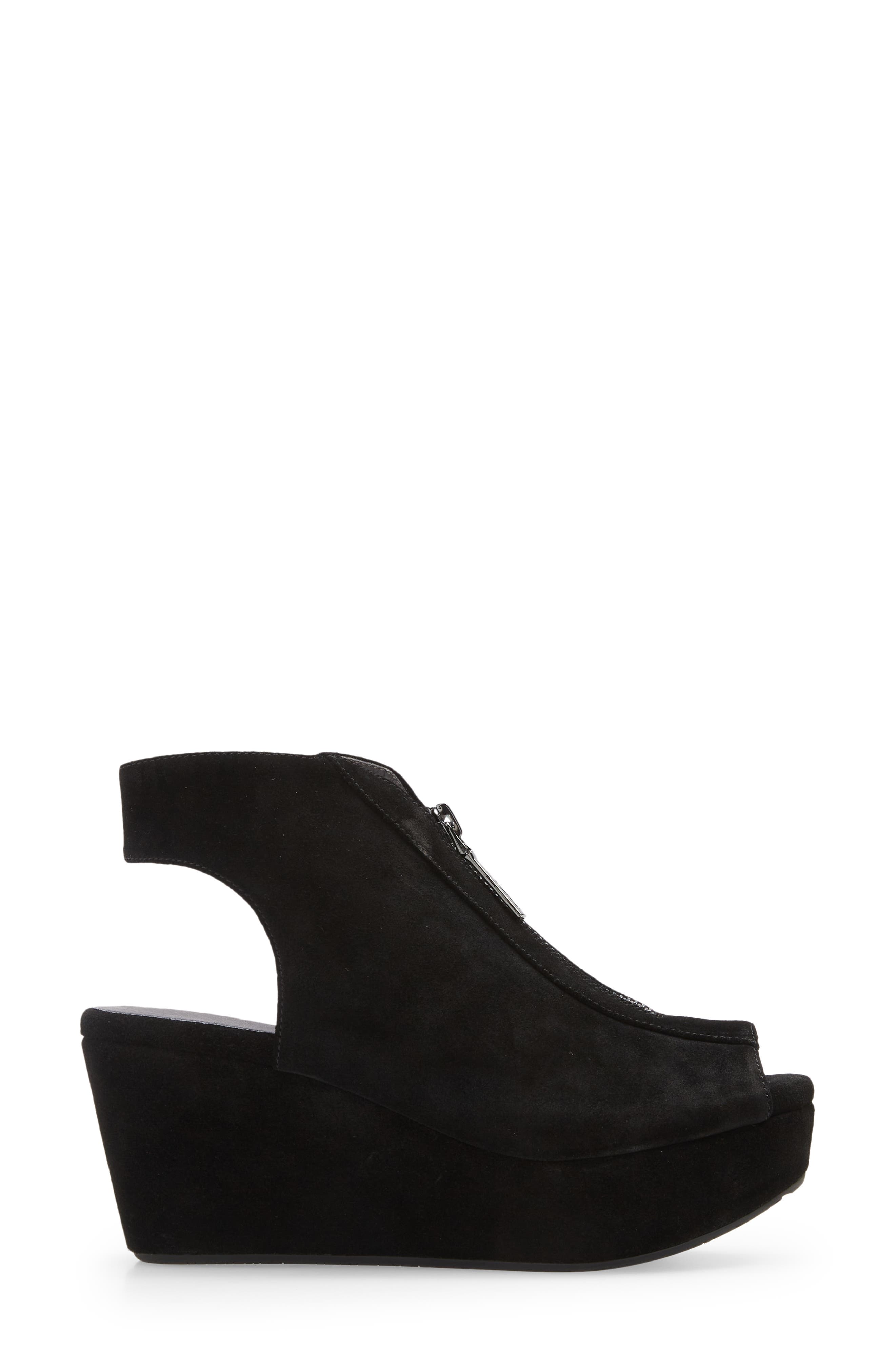 Chocolat Blu Front Zip Platform Wedge, Alternate, color, 