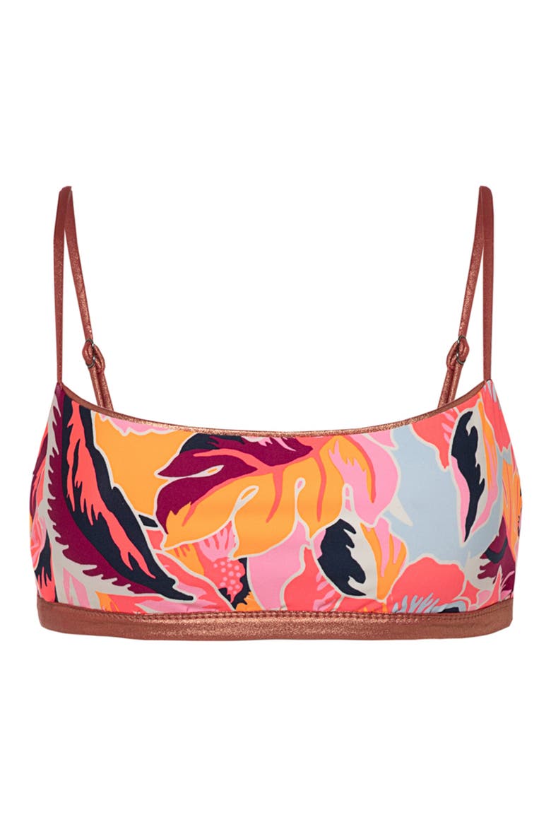 Rust Copper Cintra Reversible Bikini Top, Alternate, color, DARK ORANGE