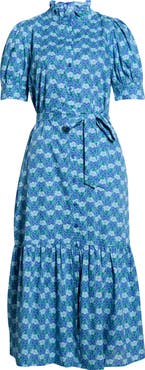SUGARLIPS Giles Driftwood Floral Cotton Shirtdress
