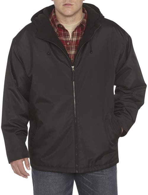 HARBOR BAY BY DXL HARBOR BAY BY DXL BIG & TALL QUILT-LINED HOODED JACKET