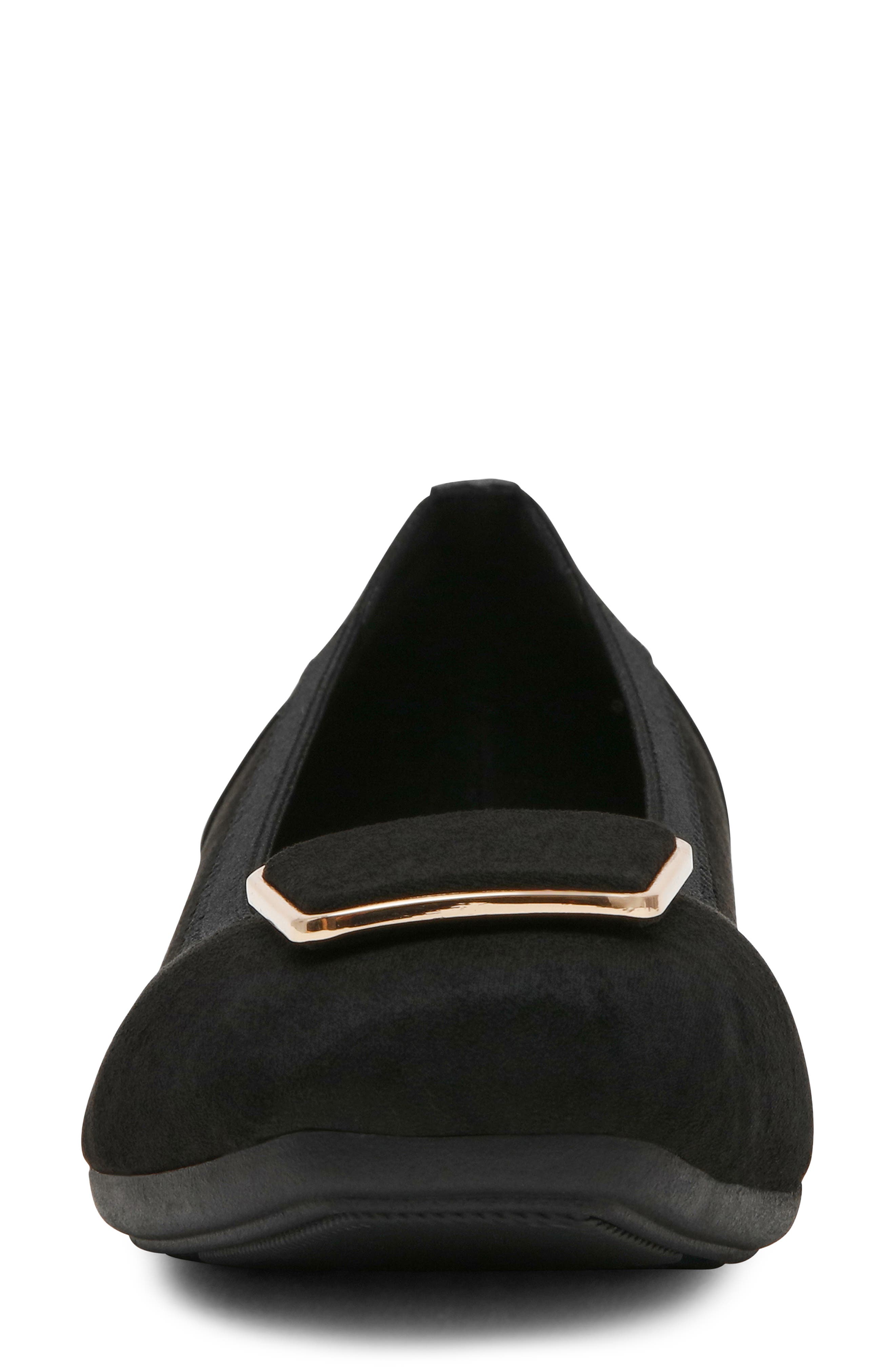 Uliana Flat, Alternate, color, BLACK MICRO SUEDE