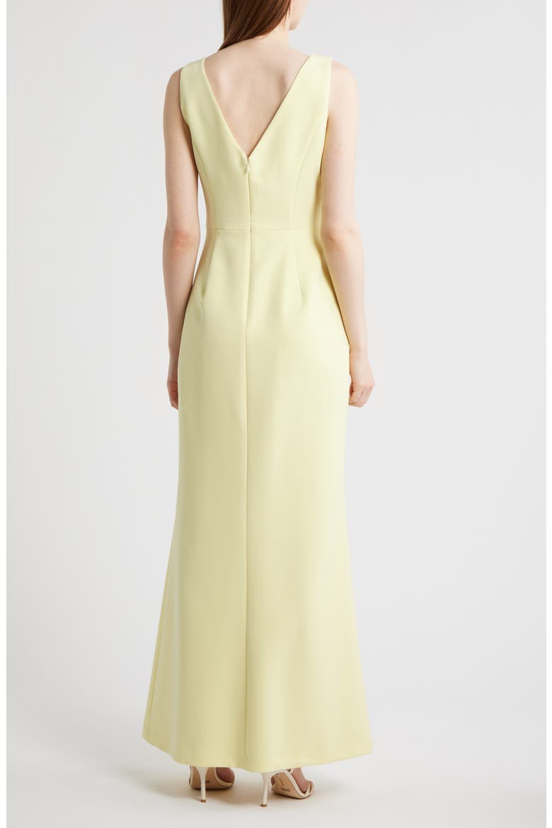 Cascade Ruffle Sleeveless Gown, Alternate, color, BUTTER