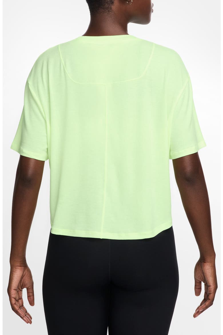 One Relaxed Dri-FIT Crop Top, Alternate, color, BARELY VOLT/ CLEAR