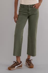KUT from the Kloth Raw Hem High Waist Ankle Wide Leg Jeans