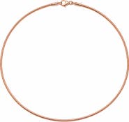 STEELTIME 18k Rose Gold Plated Snake Chain Necklace