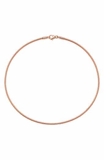 18k Rose Gold Plated Snake Chain Necklace