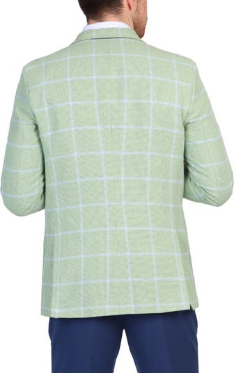 Textured Yarn Dyed Windowpane Sport Coat